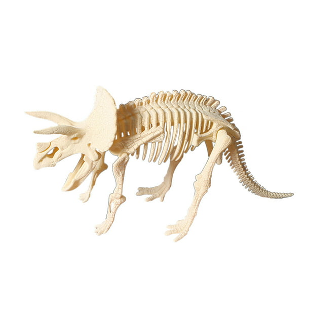 DIY Assembled Skeleton Crafts Dinosaur Model Simulation Animal Puzzle Toy -  Triceratops 