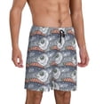 thumbnail image 2 of Daiia sparus aurata Pattern Mens Woven Stretch Pajama Short,Short Pajama Pants-Medium, 2 of 6