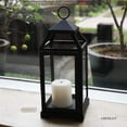 thumbnail image 2 of Hosley 14-Inch High Large Clear Glass Iron Classic Style Lantern Elegant Candle Holder, 2 of 5