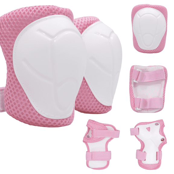 Vornel 6 Pack Protective Gear Set, Adjustable Knee Elbow Wrist Pads for Kids Youth Adult