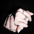 thumbnail image 5 of Luxury Rose Gold Color Double Row Square Zircon Stainless Steel Ring for Women Romantic Engageme Wedding Party Jewelry Female, 5 of 5