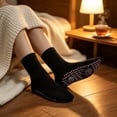 thumbnail image 2 of Cmfcve Women's Warm Non-Slip Socks Cotton Silicone Grips On Sole Ankle Socks for Indoor Home Wear 2 Packs, 2 of 5
