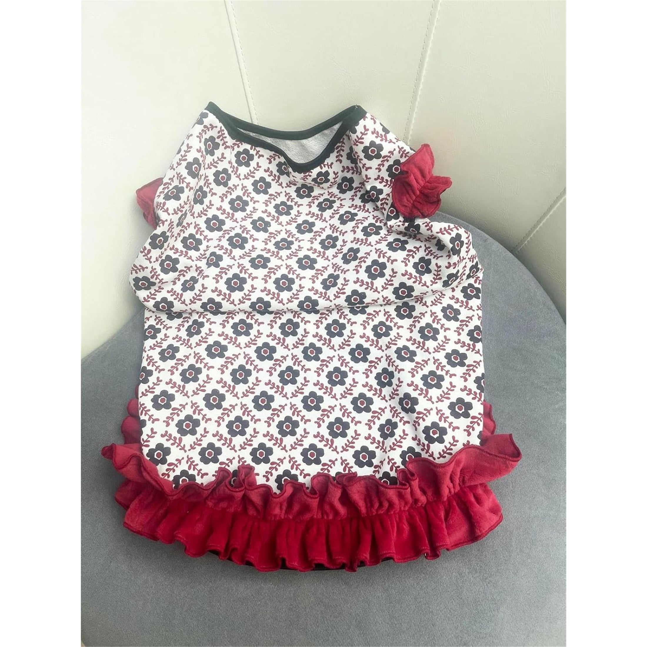 UOSIA Large Dog Dresses Clothes Girl Floral Princess Lace Tutu Dress Pet Pullover Vest Outfits for Wedding Birthday