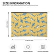 thumbnail image 3 of Hirioo Shark Print for Paper Reusable Cosmetic Bag Zipper Encouragement Travel Pouch Toiletry Bag for Women Girls, 3 of 7