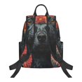 thumbnail image 2 of Naloa Sunflower Black Dog Print Lightweight DayBackpack Suitable for school, work, shopping, travel, etc., 2 of 5