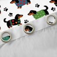 thumbnail image 4 of Homewish Cartoon Pet Dachshund Blackout Curtains,Dog Paws Curtains Pack of 2 (42x84 Each),White, 4 of 6