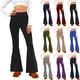 thumbnail image 1 of Pincandy Women's Solid Color Elastic Waist Yoga Flared Pants, Comfortable, Casual & Fitness Activities, 1 of 6