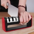 thumbnail image 2 of Afilador rápido para el hogar Afilador de aparatos de cocina Artefacto multifuncional para cortar y afilar vegetales, rojo + negro, 2 of 3