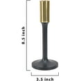 thumbnail image 4 of Serene Spaces Living 8.5" Dual-Tone Taper Candlestick Holder, Modern, Single, 4 of 6