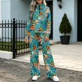 thumbnail image 5 of Chririnla Lounge Sets Gradient Color Leopard Print Sweatsuits Oversized Travel Airport Tracksuit for Fall with Quarter Zip Half Zip, 5 of 9