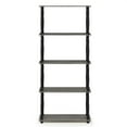 thumbnail image 2 of Furinno Turn-N-Tube 23.6 W x 11.6 D x 57.4 H 5-Shelf Decorative Shelves, Gray and Black, 2 of 5