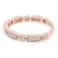 thumbnail image 4 of SAVEARTH DIAMONDS 1/4 ct. t.w Round Cut Lab Created Moissanite Diamond Milgrain Half Eternity Stackable Band Ring For Women In 10K Solid Rose Gold (G-H Color, VVS1 Clarity, 0.25 Cttw)-5.5, 4 of 8