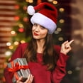 thumbnail image 1 of Wangsaura Christmas Hat for Child/Adult, Red White Color Christmas Cap, 1 of 4