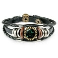 thumbnail image 2 of Fiudx Pulsera Del Zodíaco, Brazalete de Cuero Estilo Punk, Pulsera de Aleación y Temática de Constelaciones, Diseño de Cuerda Tejida a Mano, Ideal para Regalo de Cumpleaños, para Hombres y Mujeres, P, 2 of 2
