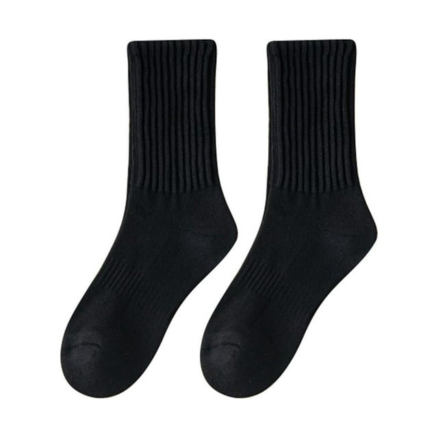 Dsscvnef Socks Women's Fall/winter Thick Hoop Socks Thermal High Stocking Socks Decorated Toe Socks Wool Socks Mens