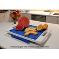 thumbnail image 5 of Karving King Deluxe Dripless Cutting Board 3 in 1 System Non-Slip Feet & Spikes Hold Food in Place while Carving Juice Groove Fills Drip Collection Drawer for Gravy & Digital Meat Thermometer - Blue, 5 of 8
