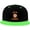 Green, variant on Fox Hip Hop Hat Two Tone Flat Bill 6 Panel Cap Unisex