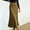 Army Green, variant on Sundresses for Women LEBONYARD Women's Skirt with Tiered Ruffles,Fall Fashion Women Casual Comfortable Solid Color Elastic and High Waisted Vent Mid-Calf Skirt Black S