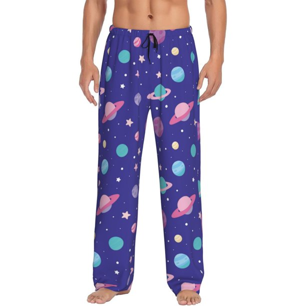 Balery Space Pantalones de pijama para hombre, pijama ultraligero, pantalón de descanso-Small