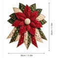 thumbnail image 3 of Festive DIY Fabric Patchwork Wreath Kit, Quilt‑Pattern Poinsettia Craft Supplies, Hand‑Making Material Set for Home Holiday Ornament Project, 3 of 8