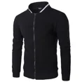 thumbnail image 4 of Sudaderas para hombre con bolsillos con cremallera, medio chándal fino de Color sólido, chándal informal con capucha para exteriores, chaqueta de manga larga, abrigos, 4 of 5