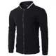 thumbnail image 3 of Sudaderas para hombre con bolsillos con cremallera, medio chándal fino de Color sólido, chándal informal con capucha para exteriores, chaqueta de manga larga, abrigos, 3 of 4