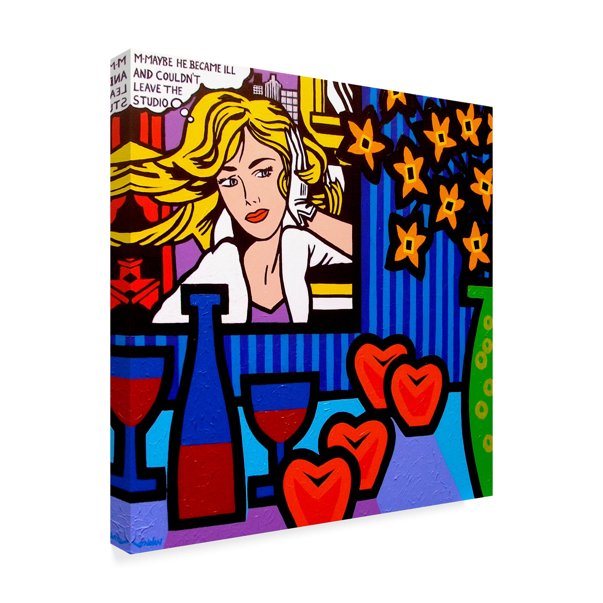 Trademark Fine Art 'Still Life with Lichtenstein 2' Canvas Art by John Nolan
