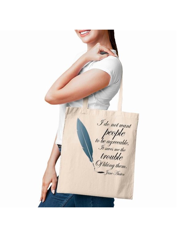 Jane Austen Funny Agreeable Quote Tote Bag