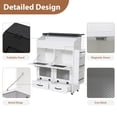 thumbnail image 5 of JOIVI 35.1" Potato and Onion Storage Bin on Wheels, 4-Tier Rolling Fruit and Vegetable Organizer with Side Rack & 2 Drawers, Movable Bread Box Cabinet with Mesh Doors for Kitchen, White, 5 of 8