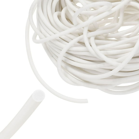 Uxcell 49Ft Backer Rod, 0.08 Inch Thick Silicone Rubber Foam Caulk Saver, Weather Strip Seal for Sealing Concrete Gaps, Expansion Joints, Crack Filling, Doors, Windows, White