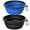 Black +Blue, variant on 2 Pack Collapsible Bowls,Dog Bowl Portable for Cats Dogs, Foldable Pet Feeding Watering Silicone Dish with 2 Carabiners, for for Traveling Camping Walking,Home Use,600ML(Black+Green)