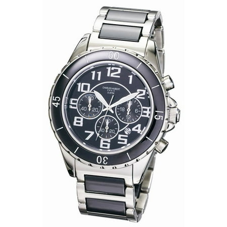 Genuine Ceramic and Stainless Steel Chronograph Quartz Watch