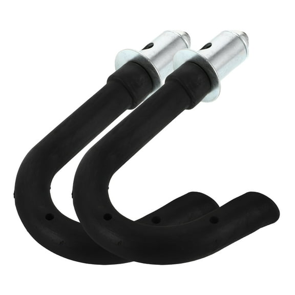 Hemobllo Telescoping Ladder Hooks Black Rubber Stainless Steel Antislip Garage Storage