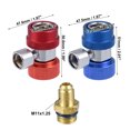 thumbnail image 4 of Unique Bargains 2pcs R-134a AC Raccord Rapide Adaptateur de Coupleur Haut Bas A / C Kit de Conversion de Tuyau de Jauge de Climatisation, 4 of 7