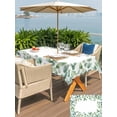 thumbnail image 4 of Outdoor Tablecloth with Umbrella Hole and Zipper, Sage Green Eucalyptus Rectangle Table Cloth 52x70 Inch Waterproof Tablecloth, Spring Summer Pastoral Leaves Picnic Table Cover for Patio Camping, 4 of 7