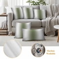 thumbnail image 6 of Pack of 2 Outdoor Pillow Covers 26x26 Inch Waterproof Gray Green Throw Pillow Covers,Decorative Couch Pillow Shams Protectors Modern Gradient Geometric Pillowcases Cushion Covers for Patio Garden, 6 of 8