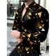 thumbnail image 1 of Camisa de diseño de moda para hombre con estampado de estrellas, color morado, azul y dorado, de lujo, para uso social, con solapa, talla grande, informal, de manga larga, 1 of 6