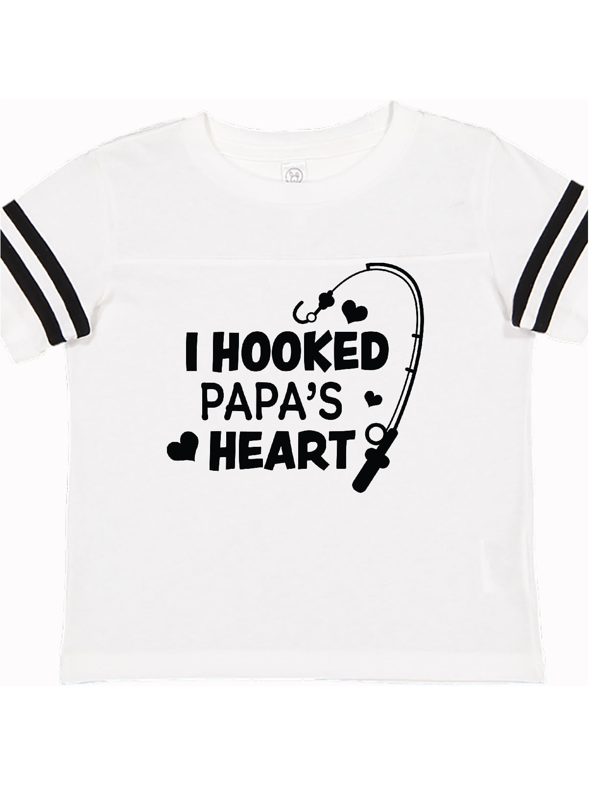 inktastic I Hooked PapPaps Heart with Fishing Rod Baby T-Shirt