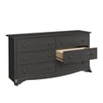 thumbnail image 7 of Pemberly Row Contemporary 6 Drawer Double Dresser in Washed Black, 7 of 7