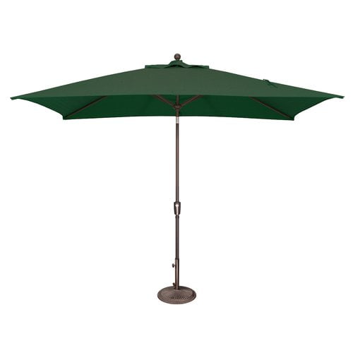 Simplyshade 6 X 10 Ft Rectangle Push Button Tilt Market Umbrella Forest Green Walmart Com Walmart Com