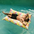 thumbnail image 5 of Big Joe Lagoon Lounger No Inflation Needed Pool Float, Citrus Burst Double Sided Mesh, Quick Draining Fabric, 5 feet Giant, 5 of 8