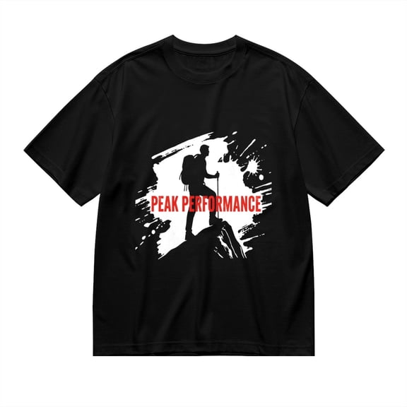 Peak Performance, Mountain Climber Print 1, T Shirt for Men, Vintage Graphic Tees Men, 23807252,S