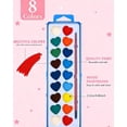 thumbnail image 6 of Valentine’s Day Mini Watercolor Paint Sets, Heart Shaped Water Color Valentines Set, Washable Mini Water Color Paint with 8/16 colors, Valentines Classroom Gifts Party Favors for Kids(12 Color-6PCS), 6 of 9