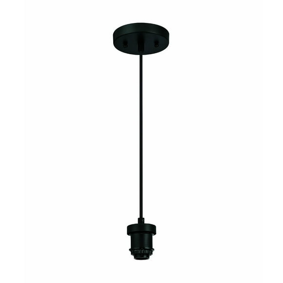 Westinghouse Lighting 1-Light Flat Mini Pendant Kit -Matte Black