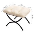 thumbnail image 2 of Reposapiés Ottoman HollyHome, plegable, acolchado, color beige, de 15 pulgadas, 2 of 9