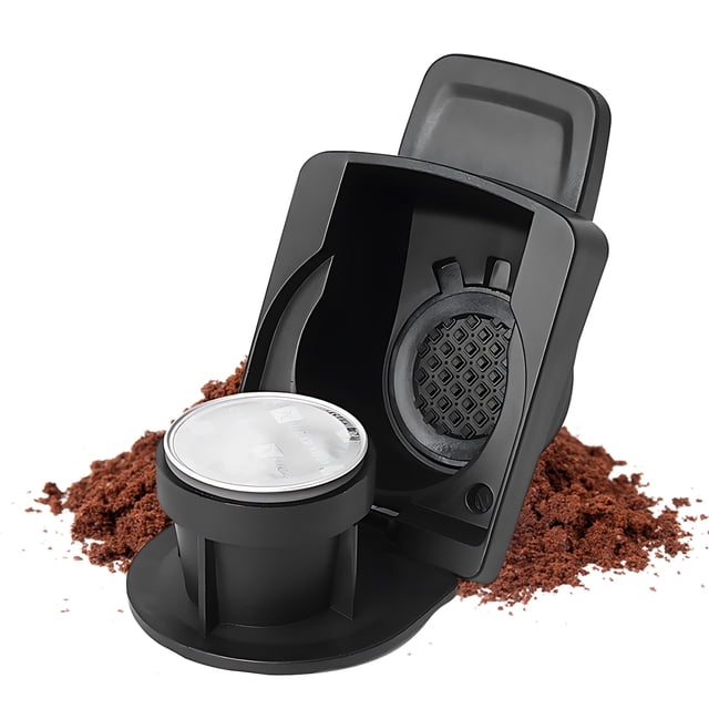Tignapoo Universal Reusable Coffee Capsule Adapter for Dolce Gusto to Nespresso Machines, Includes Spoon & Cleaning Brush, Durable PP & Stainless Steel, Type-A/B/C Options, Eco-Friendly Design