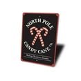 thumbnail image 4 of North Pole Candy Cane Company Novelty Sign, Metal Wall Decor - 10x14 inches, 4 of 4