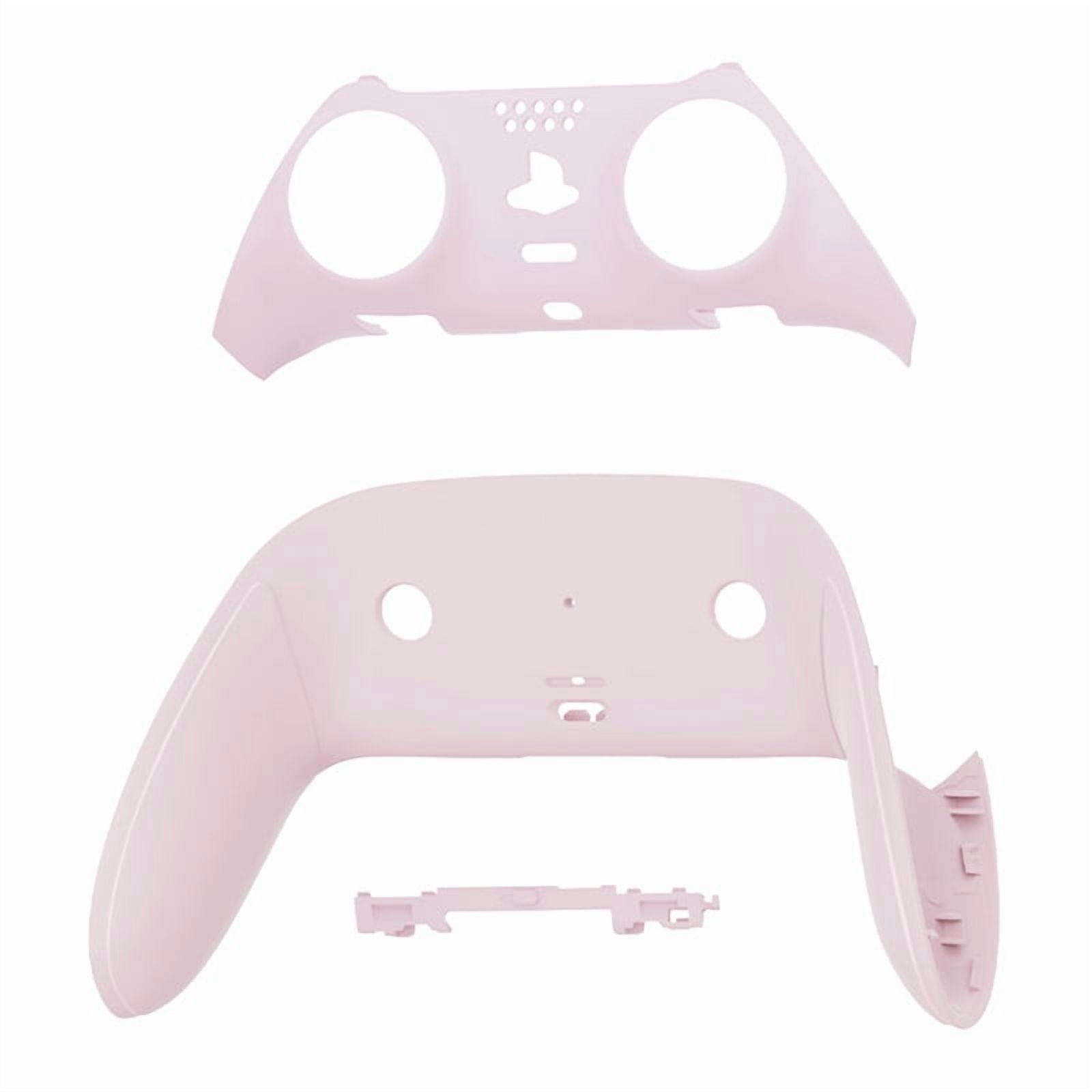 eXtremeRate Top Bottom Decorative Trim Shell Compatible with ps5 Edge Controller DIY Replacement Front Back Clip Shell, Custom Cherry Blossoms Pink Plates Cover Compatible with ps5 Edge Controller