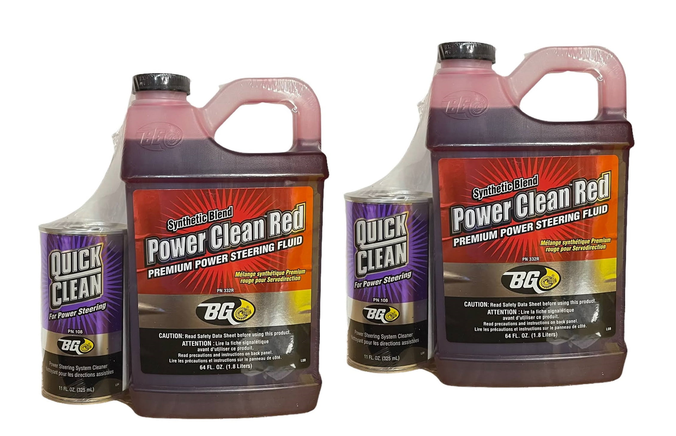 BG K6700R Power Steering Flush Kit Red Synthetic Blend PN 332R & Quick