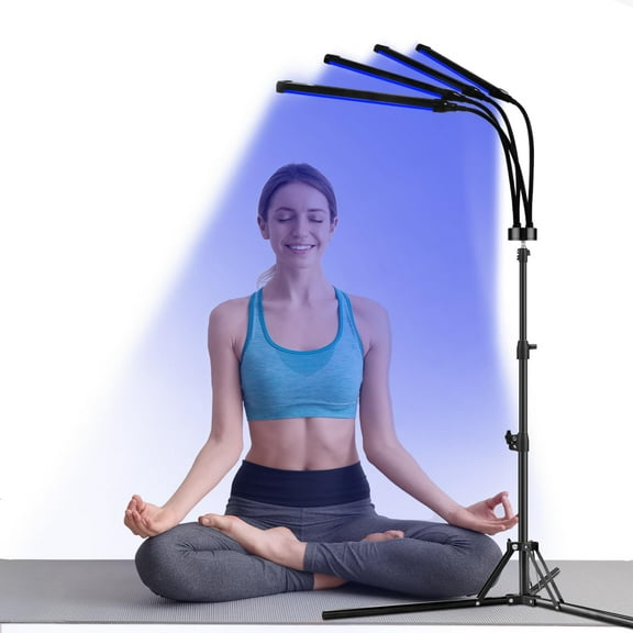 Red Light Therapy for Body, 180 LEDs Red and Blue Light Therapy Lamp with Tripod, 3-in-1 Chip Designed 415nm＆660nm＆850nm Infrared Light Therapy for Face